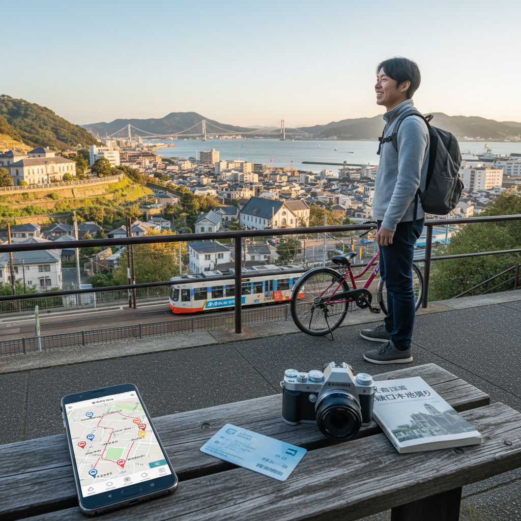 長崎で映画のロケ地を効率的に、かつ費用を抑えて個人で巡るにはどうしたら良いですか？